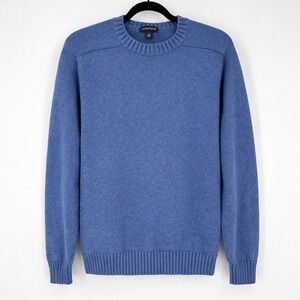 Lands' End Men's Blue Crew Neck Long Sleeve Sweater‎ Size XL Cotton